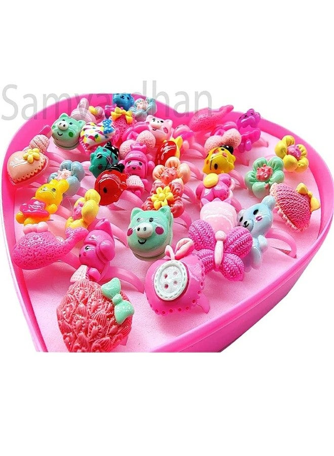 Samvardhan Adjustable Ring Set For Unisex-Child Children 36 Rings With Heart Shape Box Birthday Gift(Unicorn)(Assorted) - Image 2